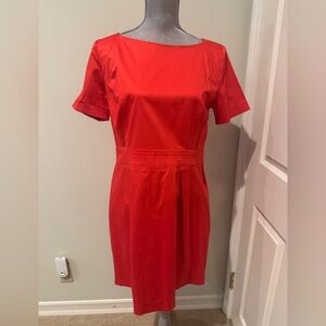 French Connection Bright Red Short Sleeve Sheath Dress